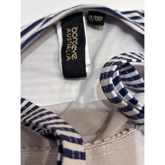 BOND-EYE Australia Navy White Stripe One Piece Swimsuit Size 8 US D/DD - Picture 3 of 6